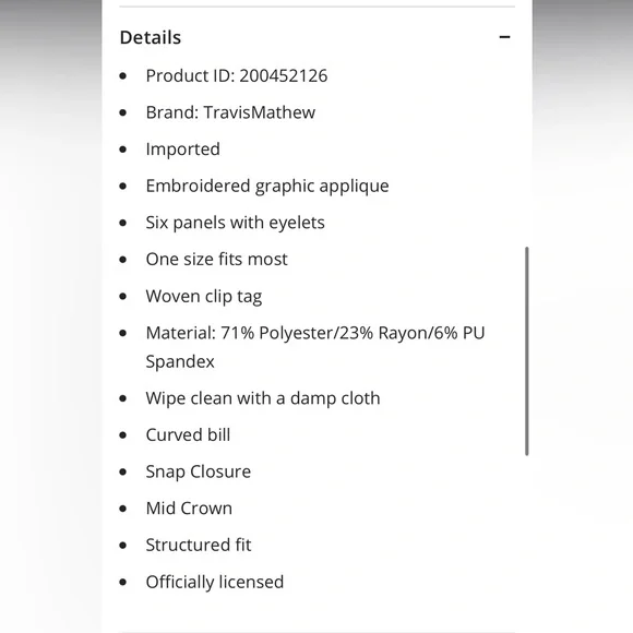 NWT Travis Mathew Sand Barred Adjustable Hat - Heather Charcoal - Picture 2 of 11